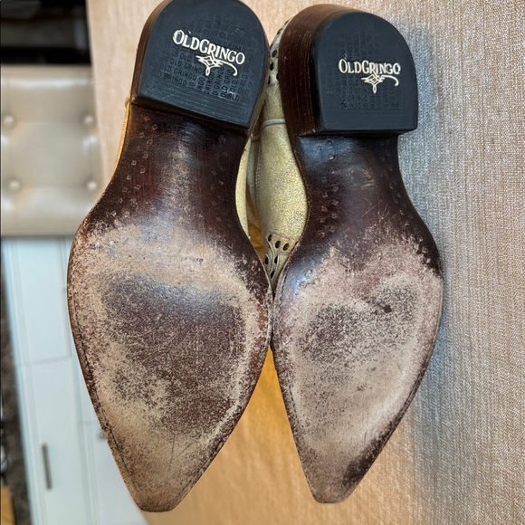 Old Gringo- Rare Vintage Studded Cowgirl Boots - /Color: Sand-Size 7 - Picture 5 of 7